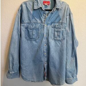 Vintage‎ Marlboro Denim Button Down Size XL